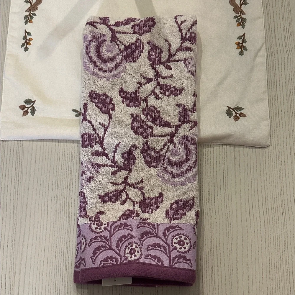 Anthropologie Vivi Cotton Jacquard Terrycloth Hand Towel NEW